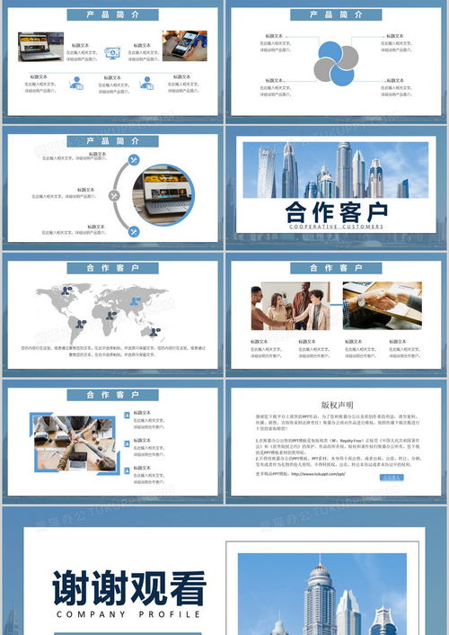 2020商務(wù)風(fēng)公司簡介PPT模板 助力專業(yè)商務(wù)信息咨詢展示